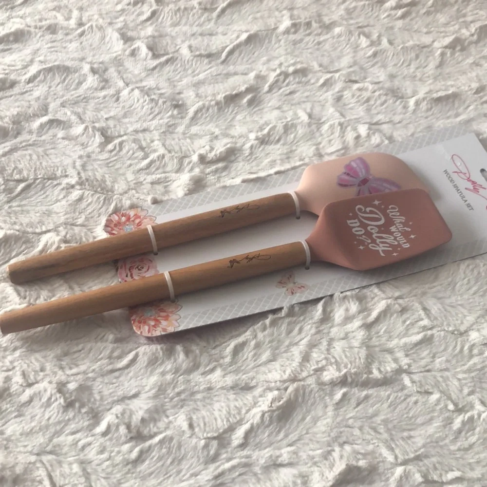 DOLLY Parton Wooden Handle Spatula Set